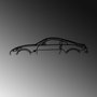 Wallity Nissan 350Z Silhouette Escultura de pared de metal negra